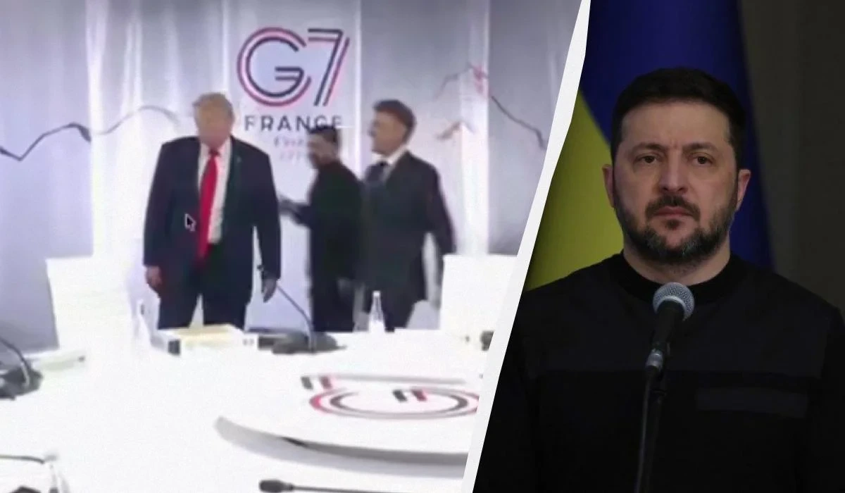 Зеленський зустрівся із Трампом і Макроном в кулуарах саміту G7, - The Kyiv Independent