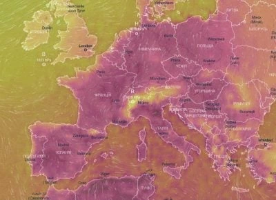 Пектиме нестерпно: Європу чекає потужна хвиля спеки (карта)